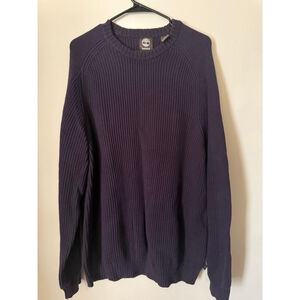 Men's Timberland plum purple Ribbed Crewneck Sweater XL